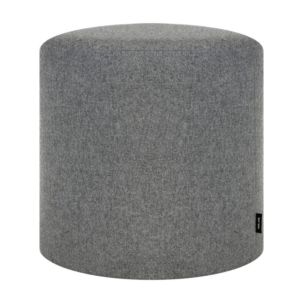Puf gri cu tapițerie din lână Folk – noo.ma
