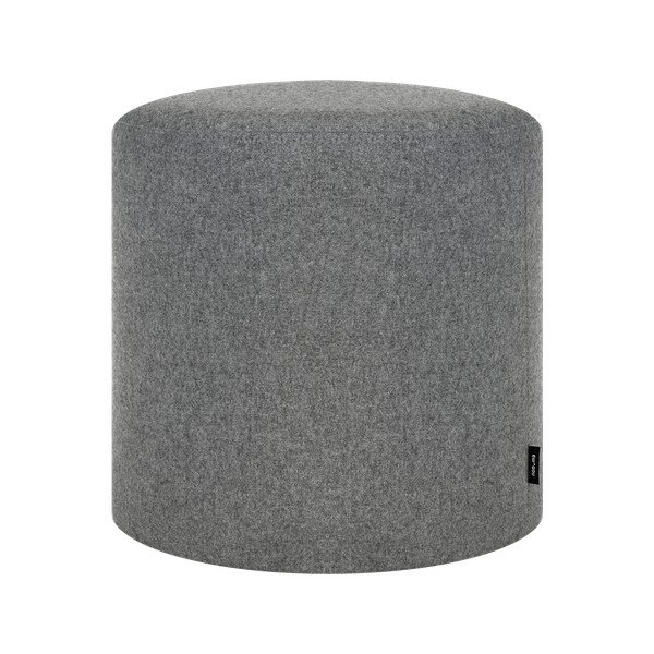 Puf gri cu tapițerie din lână Folk – noo.ma