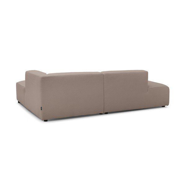 Colțar modular maro cu tapițerie din țesătură bouclé (cu colț pe partea dreaptă/în formă de ”L”) Megeve – Bobochic Paris-image-4
