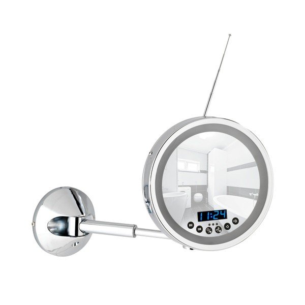 Oglindă cosmetică de perete cu LED și radio Wenko Imperial-image-1