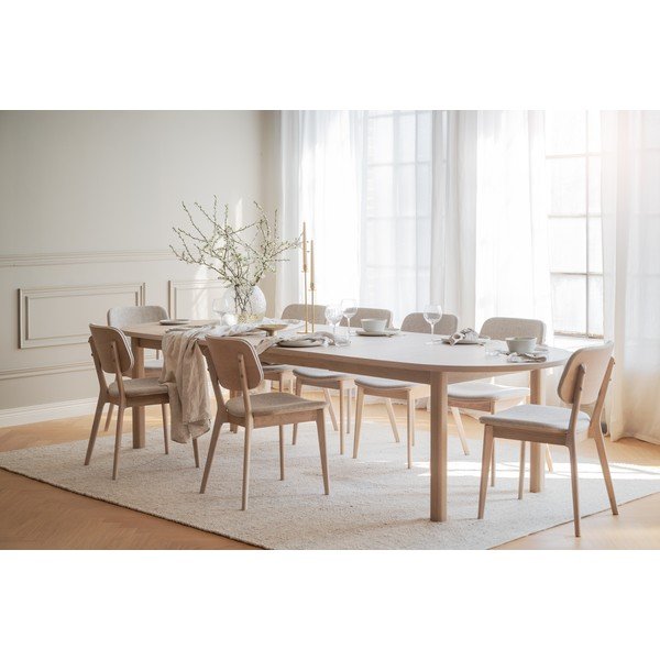 Masă de dining extensibilă cu blat cu aspect de lemn de stejar 105x220 cm Gifford – Rowico-image-1