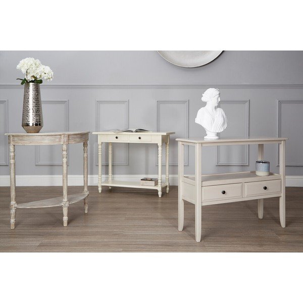 Masă consolă fildeș din lemn de pin 35x96 cm Heritage – Premier Housewares-image-3