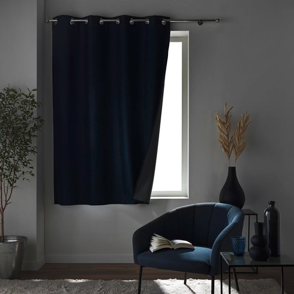 Draperie albastru-închis blackout 140x180 cm Crepuscule – douceur d'intérieur-image-4