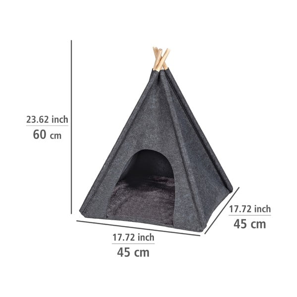 Cort tip teepee pentru animale de companie Wenko, gri închis-image-4