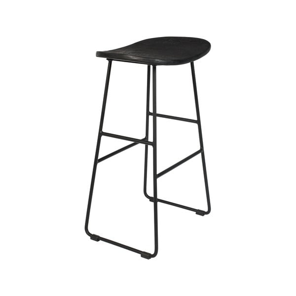 Scaun de bar negru 2 buc. (înălțime șezut 62 cm) Tangle – White Label
