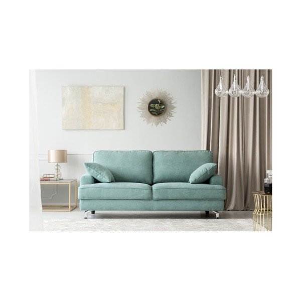 Canapea cu 2 locuri Kooko Home Rumba, verde deschis -image-1