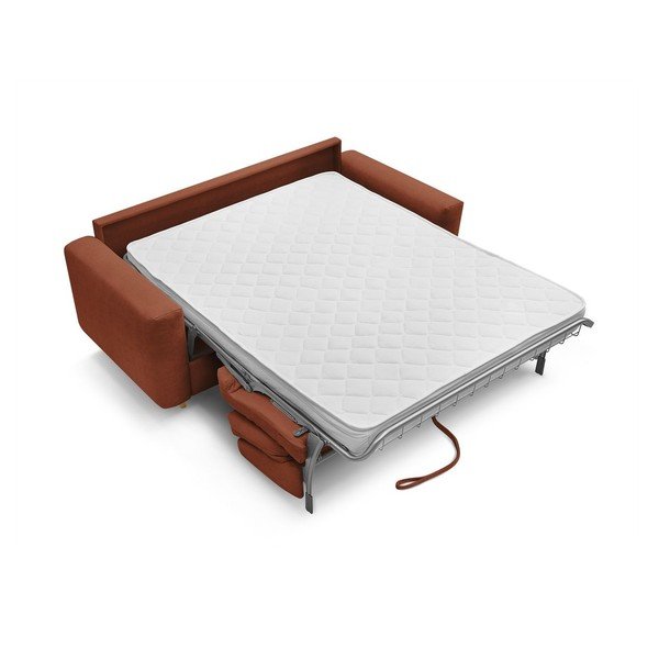 Canapea portocalie pentru dormitul zilnic/extensibilă 200 cm Cocoone – Bobochic Paris-image-3