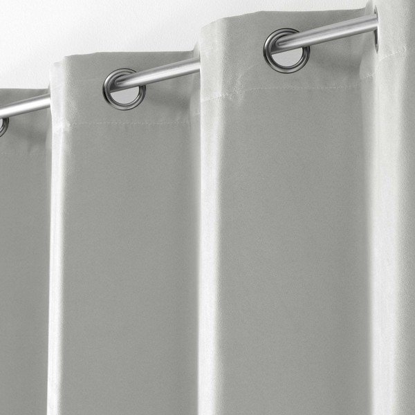 Draperie gri deschis din piele întoarsă 140x240 cm Sultane – douceur d'intérieur-image-1