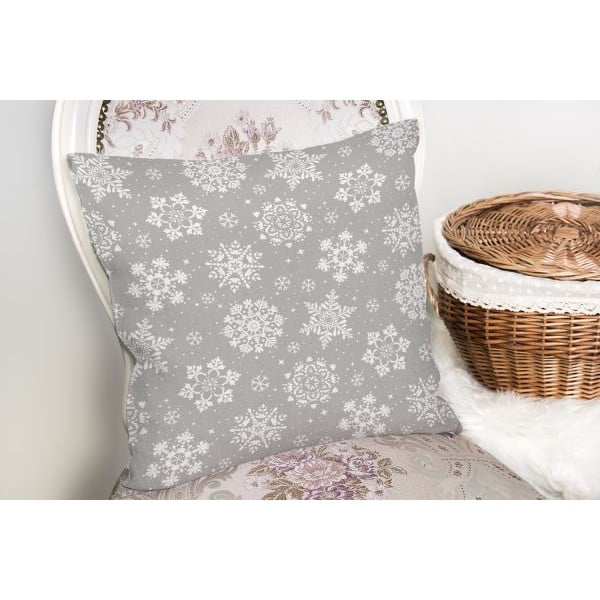 Față de pernă cu model de Crăciun Minimalist Cushion Covers Snowflakes, 42 x 42 cm-image-2
