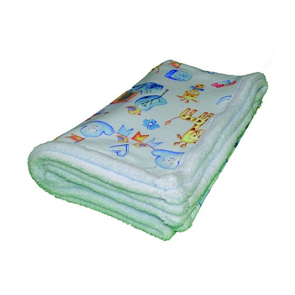 Pătură pentru copii albastru-deschis 80x100 cm – OYO kids-image-1