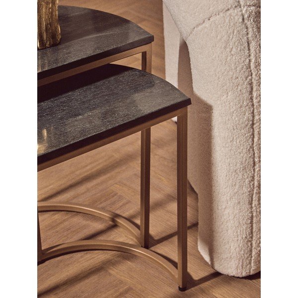 Măsuțe auxiliare 2 buc. cu blat din marmură 28x45 cm Varana – Premier Housewares-image-4