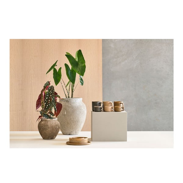 Set 2 căni din porțelan Villa Collection Fjord, 250 ml, bej-image-1