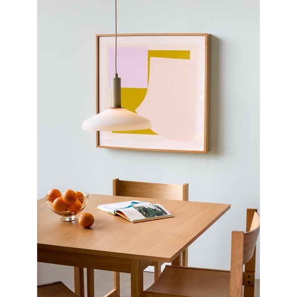 Masă de dining cu aspect de lemn de stejar 110x110 cm Geo – Hübsch-image-1