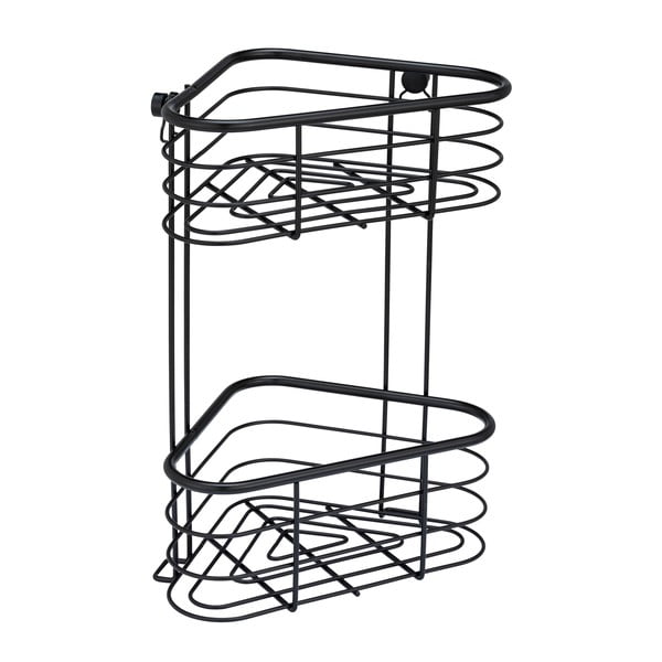 Raft de duș de colț Wenko Trestina, 25 x 35 cm, negru-image-2