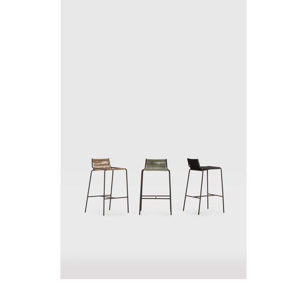 Scaun de bar verde din metal (înălțime șezut 65 cm) Emily – Marckeric-image-1