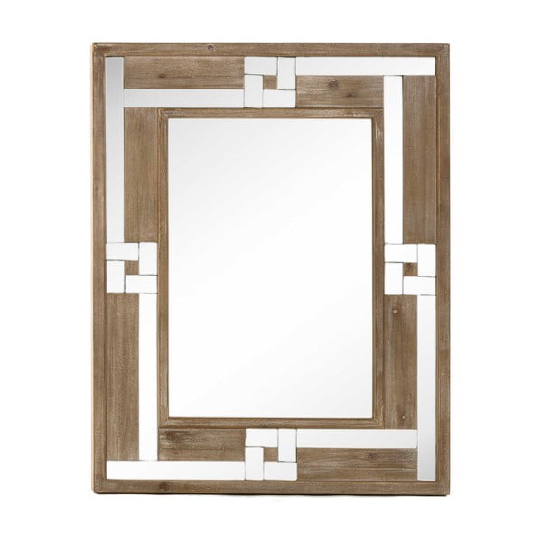 Oglindă din ramă din lemn Tropicho