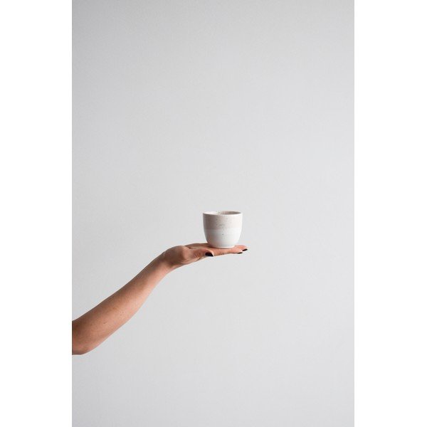 Cană din gresie ÅOOMI Dust, 200 ml, roz - alb-image-1