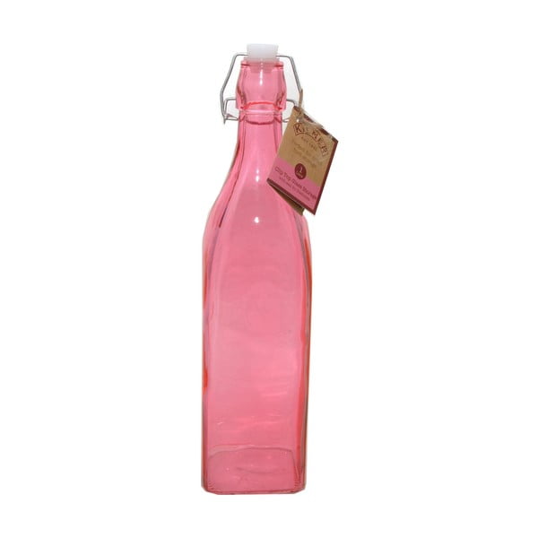 Sticlă cu clips Kilner 1000 ml, roz