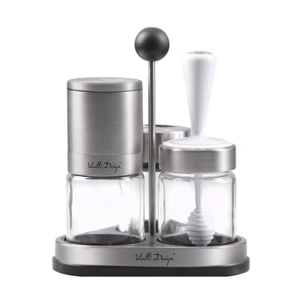 Solniță și piperniță cu suport Soho – Vialli Design