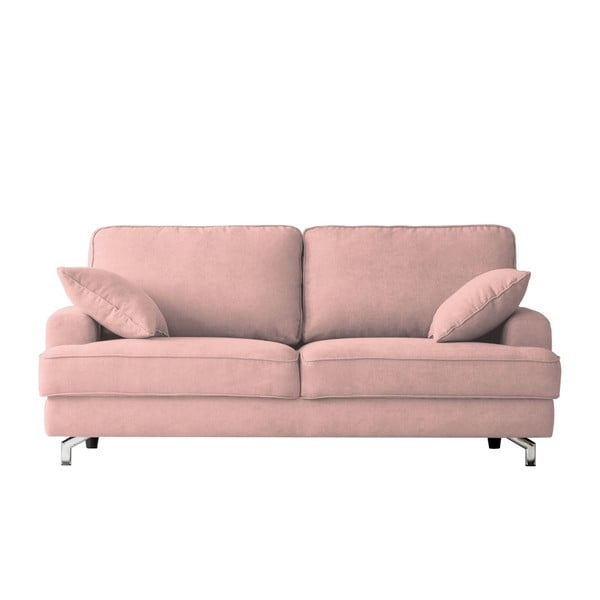 Canapea cu 3 locuri Kooko Home Rumba, roz 