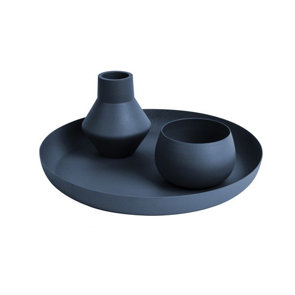Vază PT LIVING Nimble Angled, ⌀ 9 cm, albastru-image-1