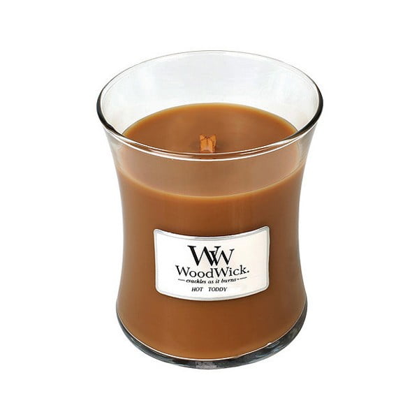 Lumânare parfumată WoodWick, aromă de scorțișoară, nucșoară și caramel, 60 ore 