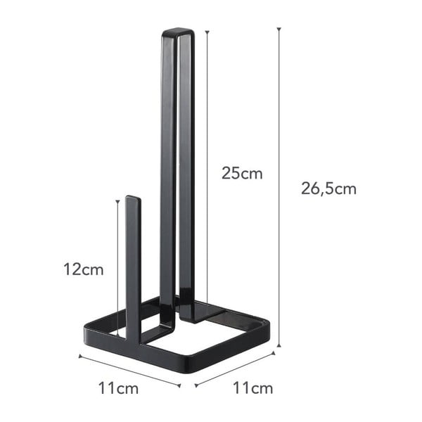 Suport pentru prosoape din hârtie YAMAZAKI Tower, negru-image-2