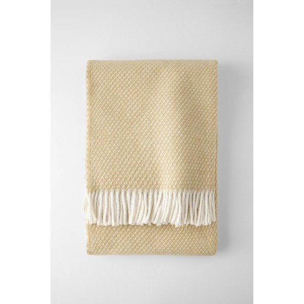 Pătură bej din amestec de bumbac 140x180 cm Wabi – Euromant