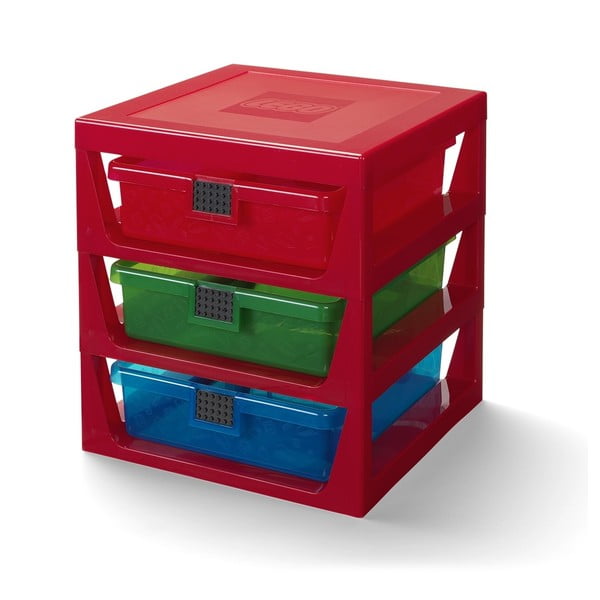 Organizator cu 3 sertare LEGO®, roșu