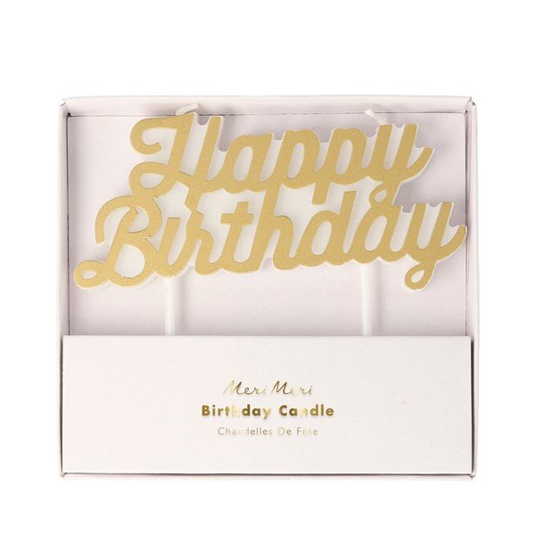 Lumânare pentru tort Happy Birthday – Meri Meri