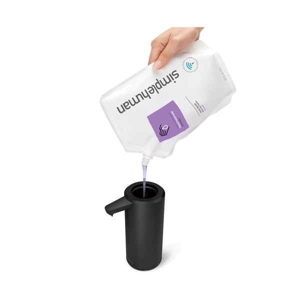 Dozator de săpun lichid negru automat din oțel 266 ml – simplehuman-image-4