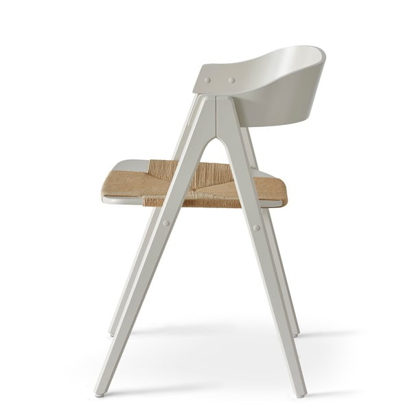 Scaun din lemn de fag și șezut din ratan Findahl by Hammel Mette, bej-image-1