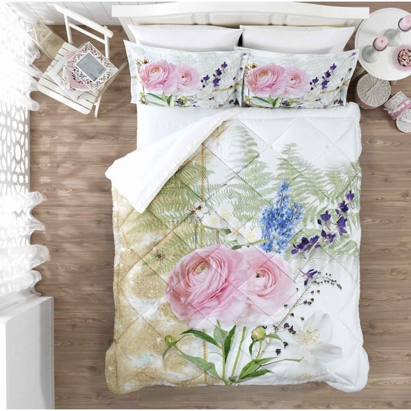 Set complet pentru pat Pink Rose, 200 x 265 cm