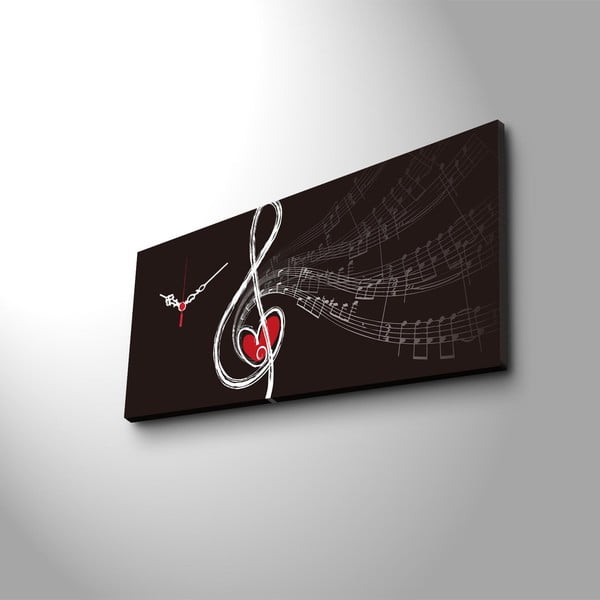 Ceas decorativ pentru perete Houslový Klíč, 30 x 70 cm-image-2