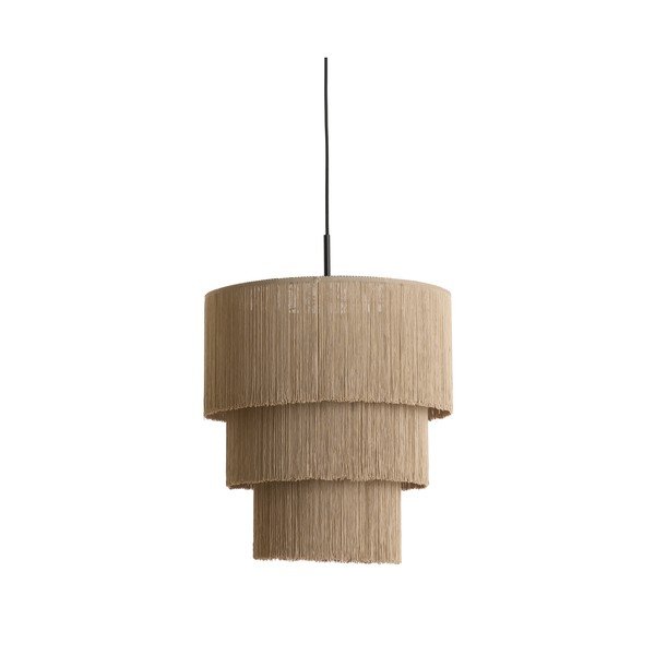 Lustră taupe cu abajur textil ø 10 cm Malaika – Light & Living