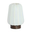 Veioză albă din metal cu abajur textil (înălțime 29 cm) Bibia – Light & Living