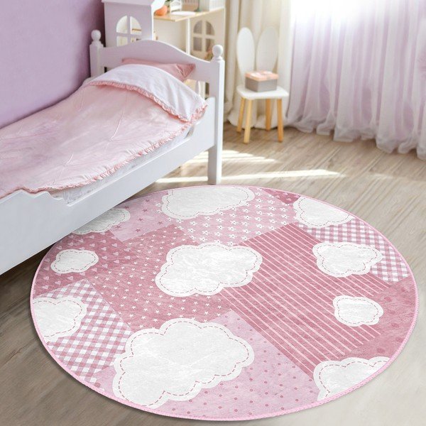 Covor pentru copii roz ø 100 cm Comfort – Mila Home-image-3
