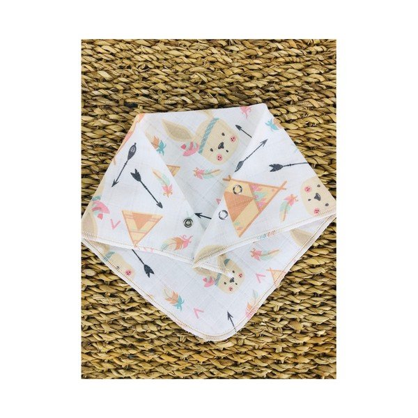 Bavete din muselină albă în set de 4 buc Mila - Lydia&Co-image-2