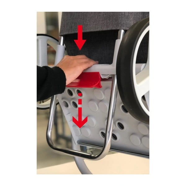 Sacoșă de cumpărături cu roți 53 l Com Tweed Polar Black Tube – Rolser-image-3