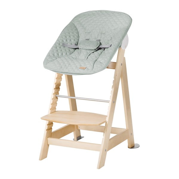 Scaun de masă pentru bebe verde deschis/în culoare naturală Style Born Up 2in1 – Roba-image-3