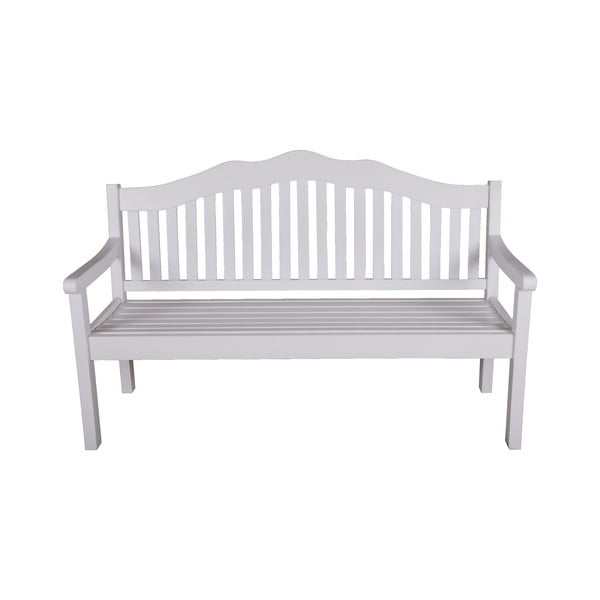 Bancă de grădină albă din lemn masiv Austin – Garden Pleasure-image-1