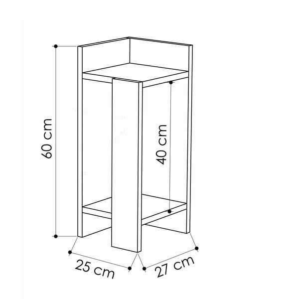 Set 2 noptiere Elos, alb-image-2