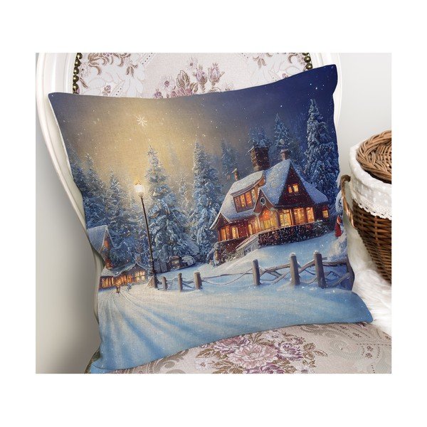 Față de pernă 43x43 cm  cu model de Crăciun – Mila Home-image-2