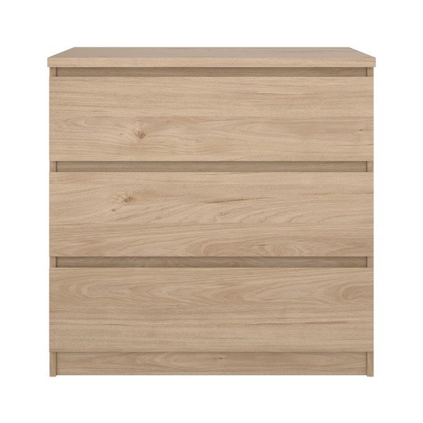 Comodă în culoare naturală cu aspect de lemn de stejar 77x76x50 cm Naia – Tvilum-image-2