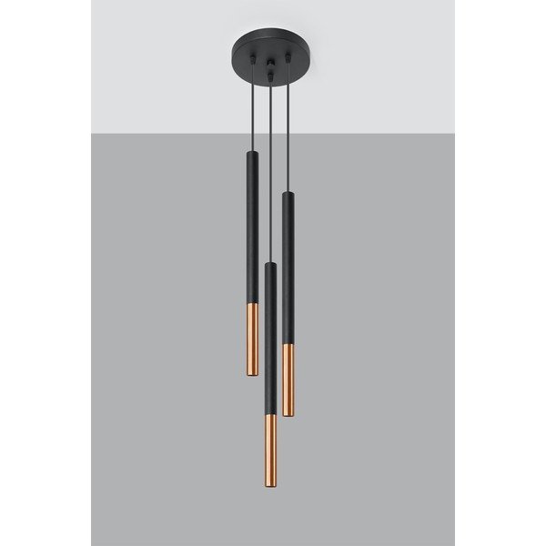 Lustră Sollux Asarot Chrome, negru-image-2