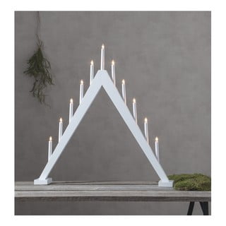 Sfeșnic cu LED pentru Crăciun Star Trading Trill, alb, înălțime 79 cm