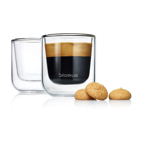 Pahare 2 buc. duble (2 straturi) 80 ml Nero – Blomus-image-2