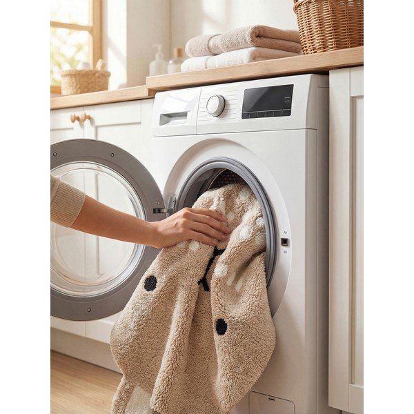 Covor pentru copii bej lavabil/țesut manual din bumbac 120x152 cm Snuggle Pucki – Hanse Home-image-3