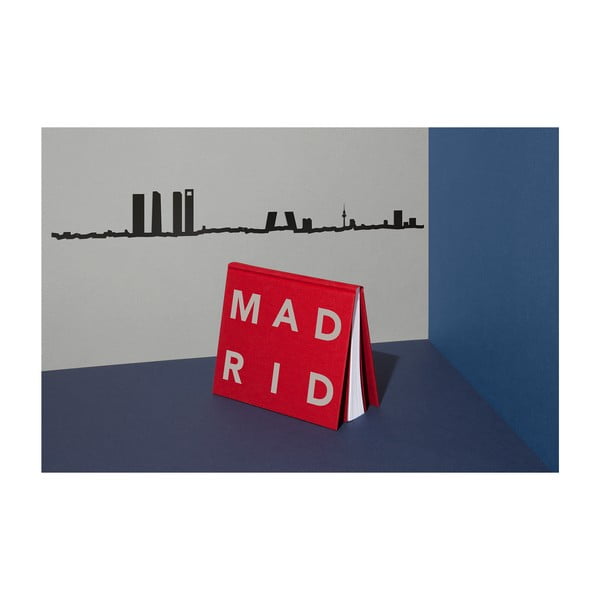 Decorațiune de perete cu silueta orașului The Line Madrid XL, negru