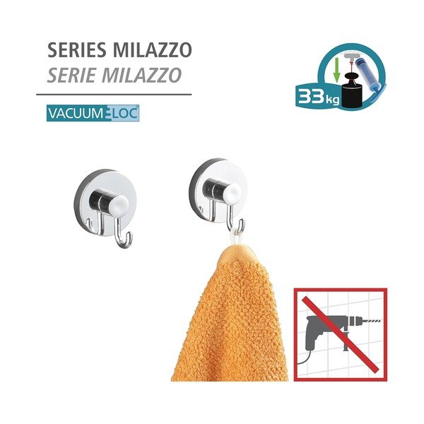 Set de accesorii de baie gri autoadeziv Milazzo – Wenko-image-1